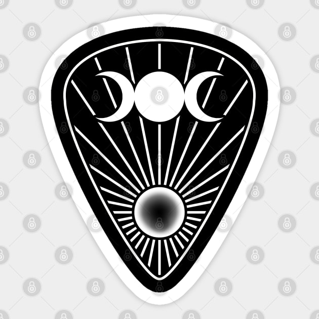 Sun And Triple Moon Plectrum Sticker by Dark Night Designs